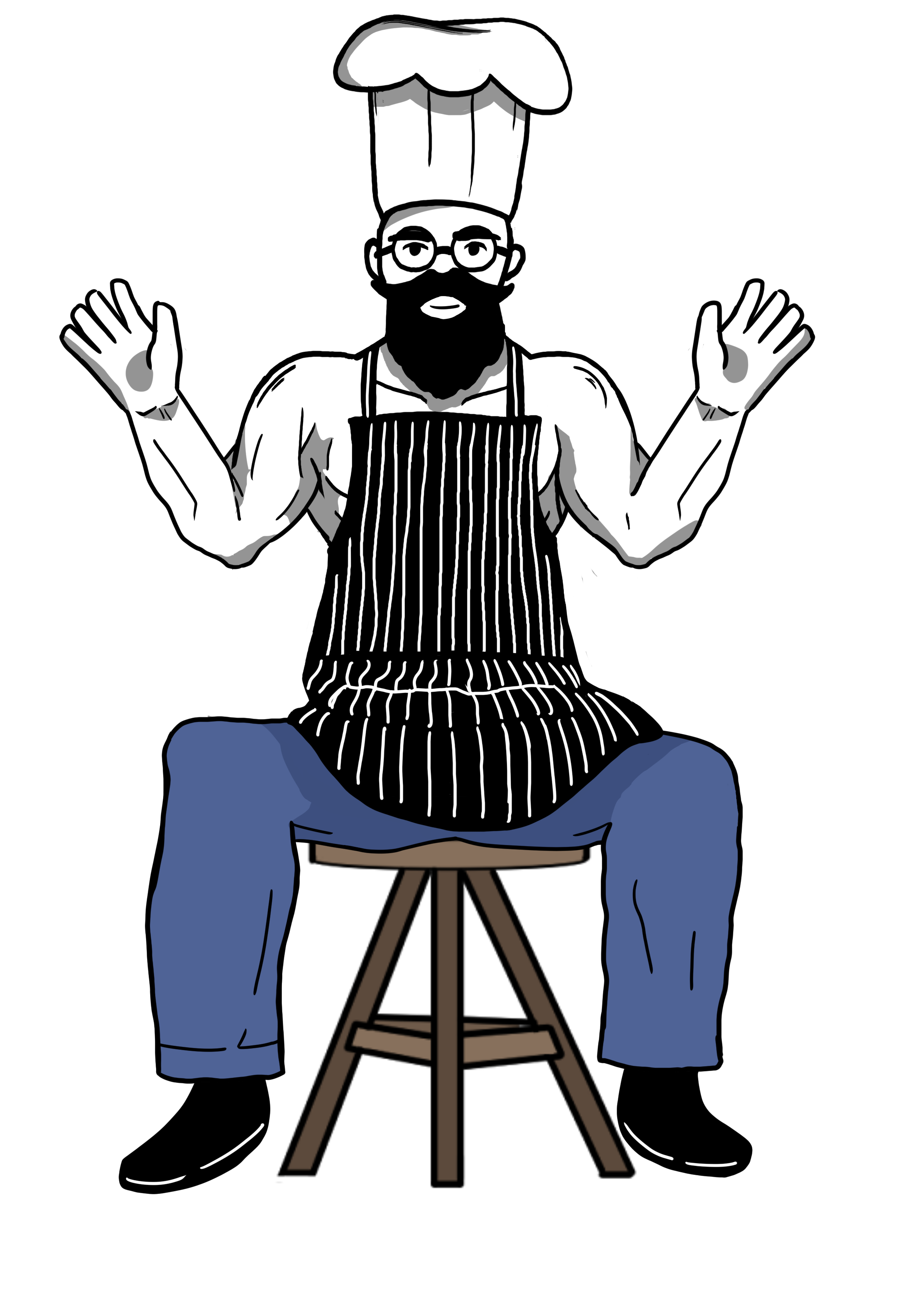 Chef Caleb sitting and ready to chat