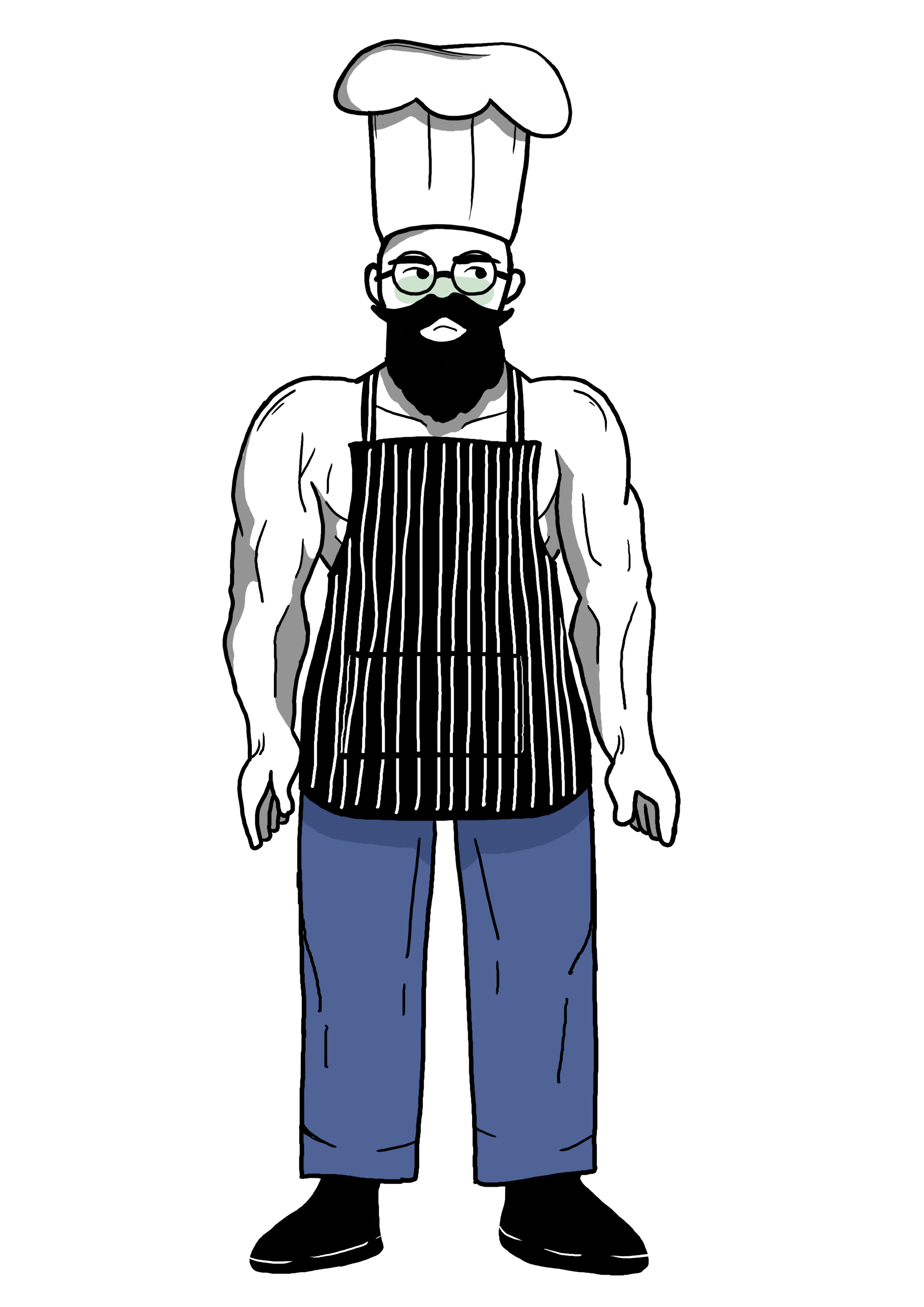 Chef Caleb showing off